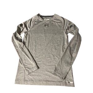 Under Armour Youth HeatGear Long Sleeve Shirt UPF 30+ Protection Gray YLG Fitted